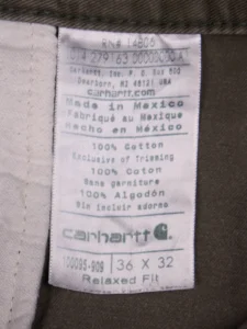 Carhartt Relaxed Fit Canvas Work Pants - W36 L32